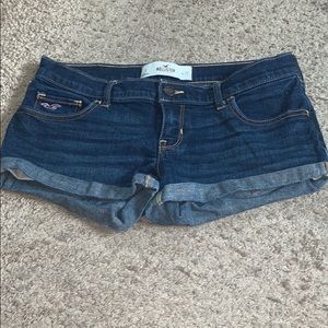 Hollister Dark Wash Cuffed Shorts